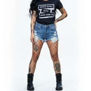 Cartel Ink | Black "Good girl with bad habits" t-shirt Lg